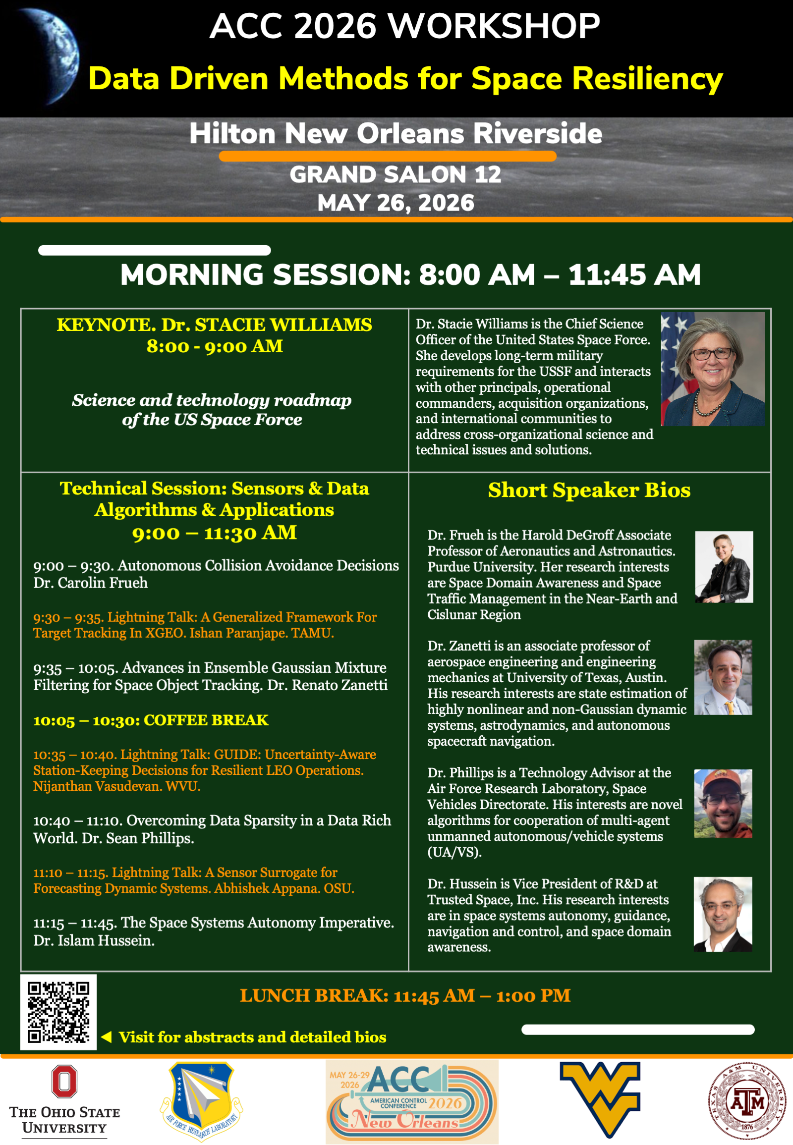 Workshop Morning Schedule